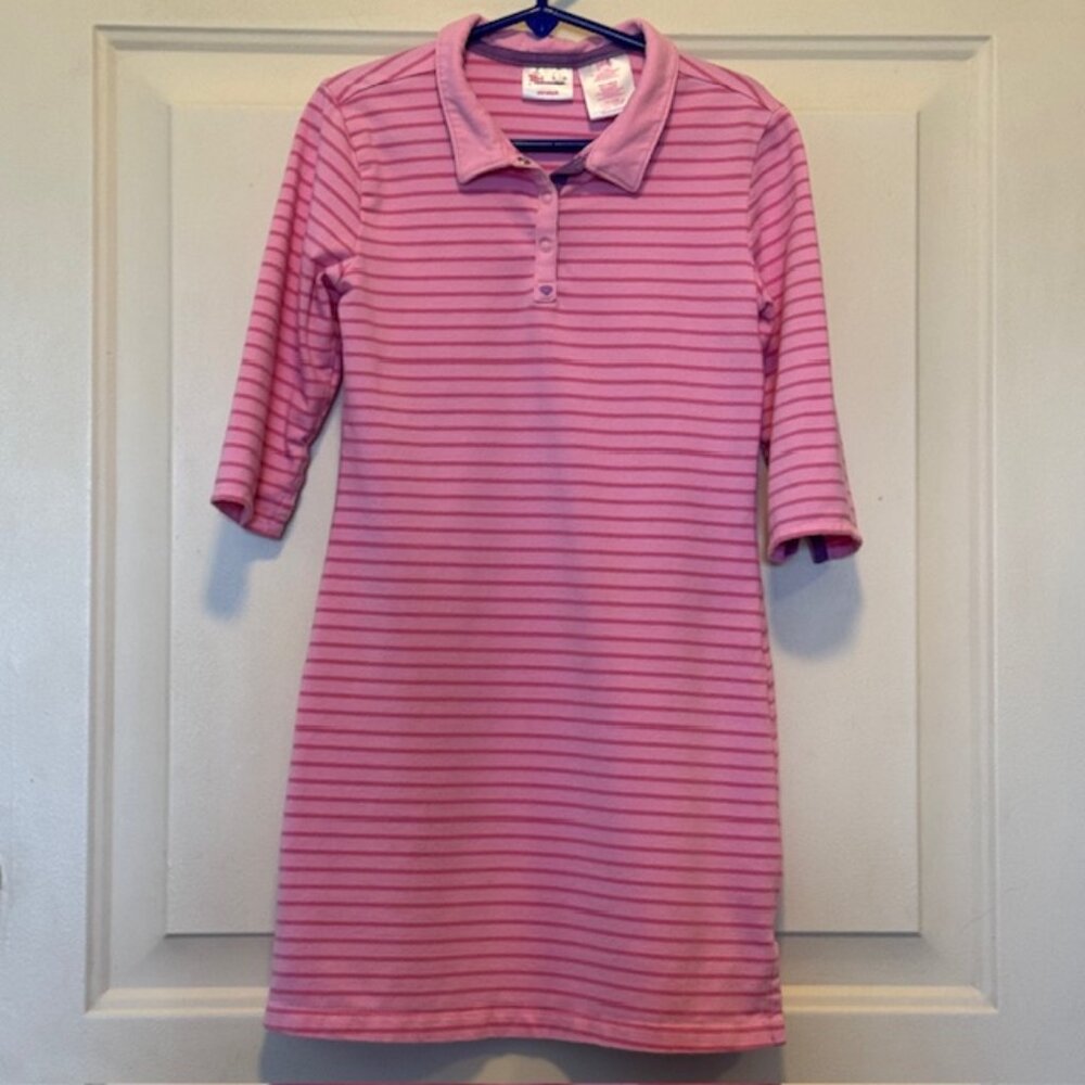 Girl Connection Stretch Pink Striped Dress sz 6 6X